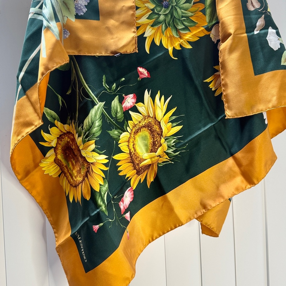 Valentino Floral Silk Scarf